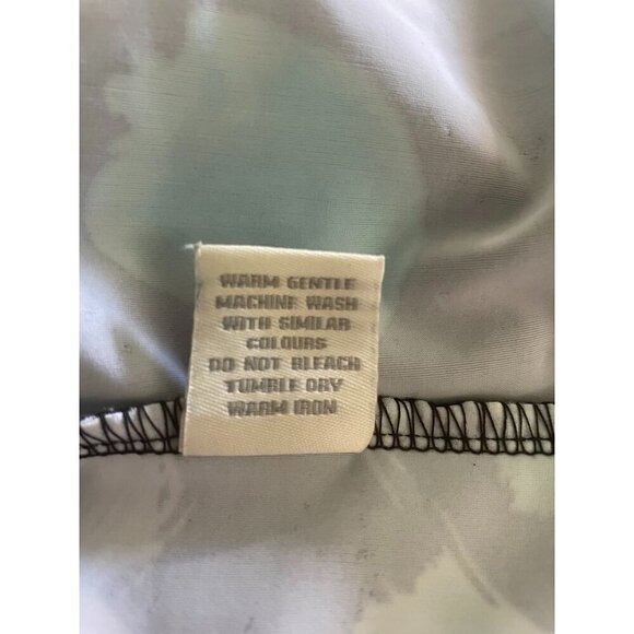 Aryeh Size Small Dress Short Sleeve Colorful Blue Nylon Spandex - Picture 7 of 7